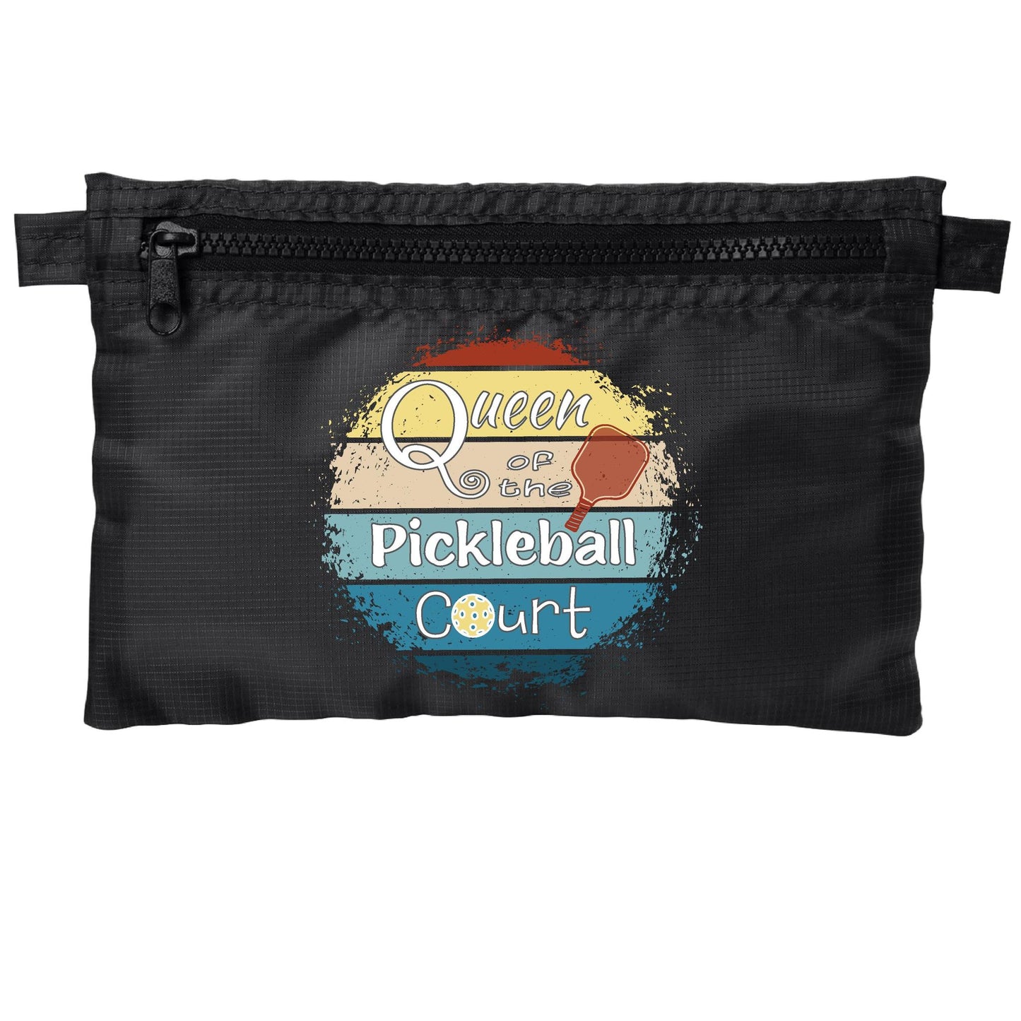 Queen of the Pickleball Court | Pickleball Cosmetic Stash Pouch Bag | Small Size Court Stash Bag