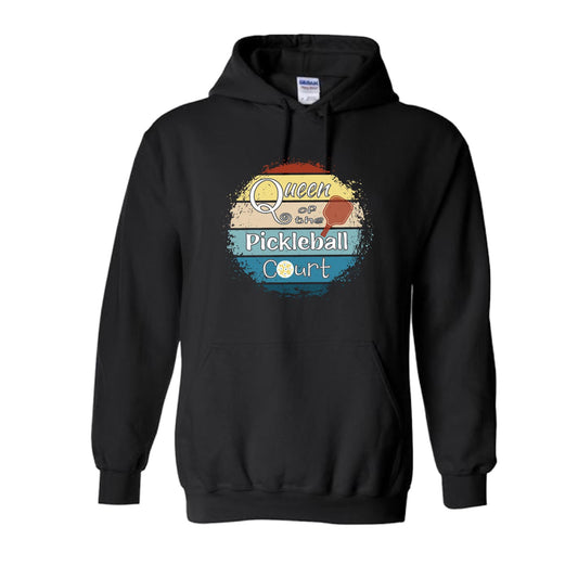 Queen of the Pickleball Court | Unisex Hoodie Athletic Sweatshirt | 50% Cotton/50% Polyester