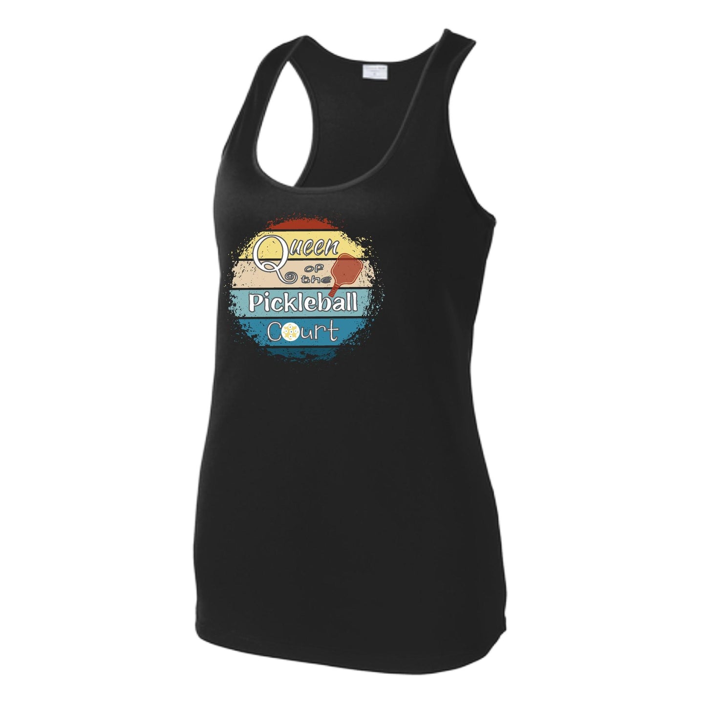 Queen of the Pickleball Court | Women's Racerback Pickleball Tank | 100% Polyester