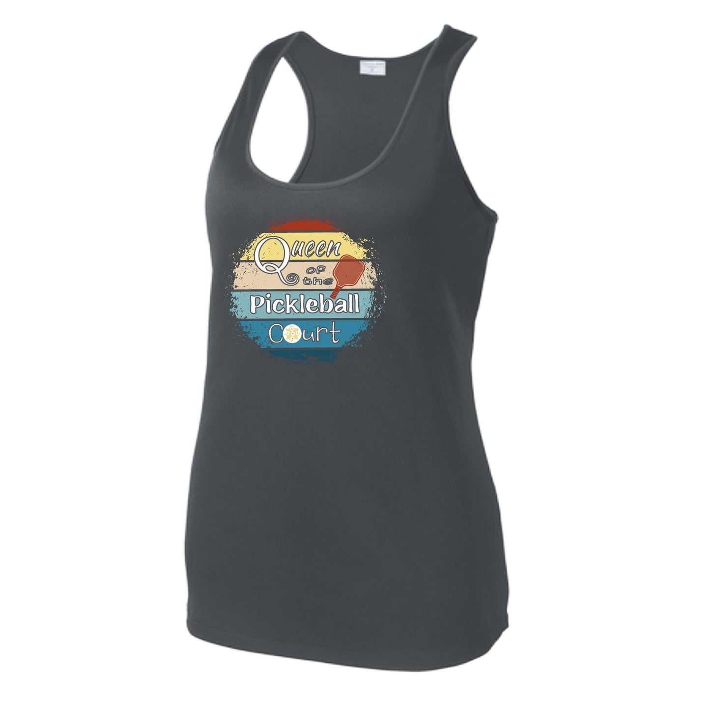Queen of the Pickleball Court | Women's Racerback Pickleball Tank | 100% Polyester