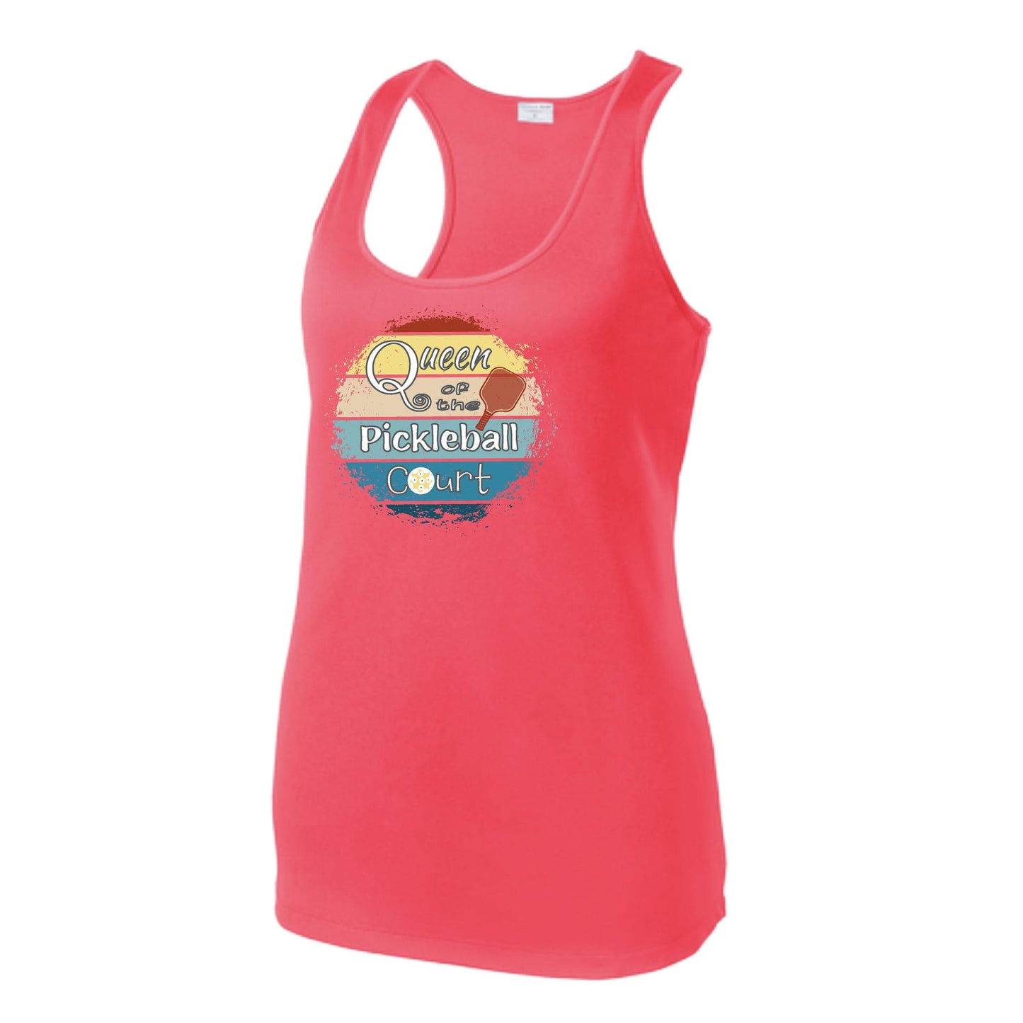 Queen of the Pickleball Court | Women's Racerback Pickleball Tank | 100% Polyester