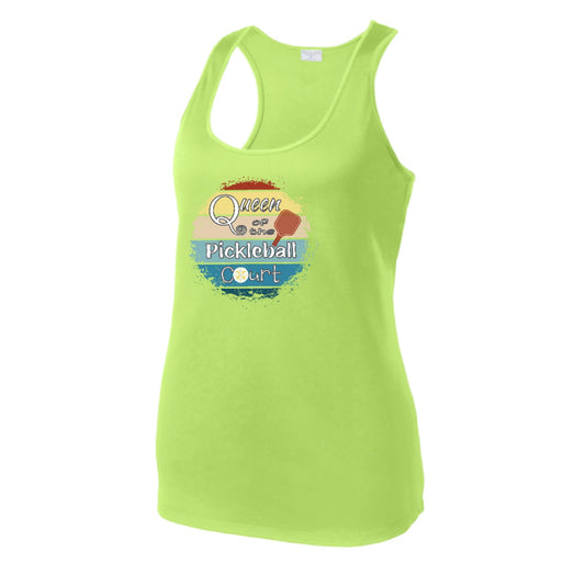 Queen of the Pickleball Court | Women's Racerback Pickleball Tank | 100% Polyester