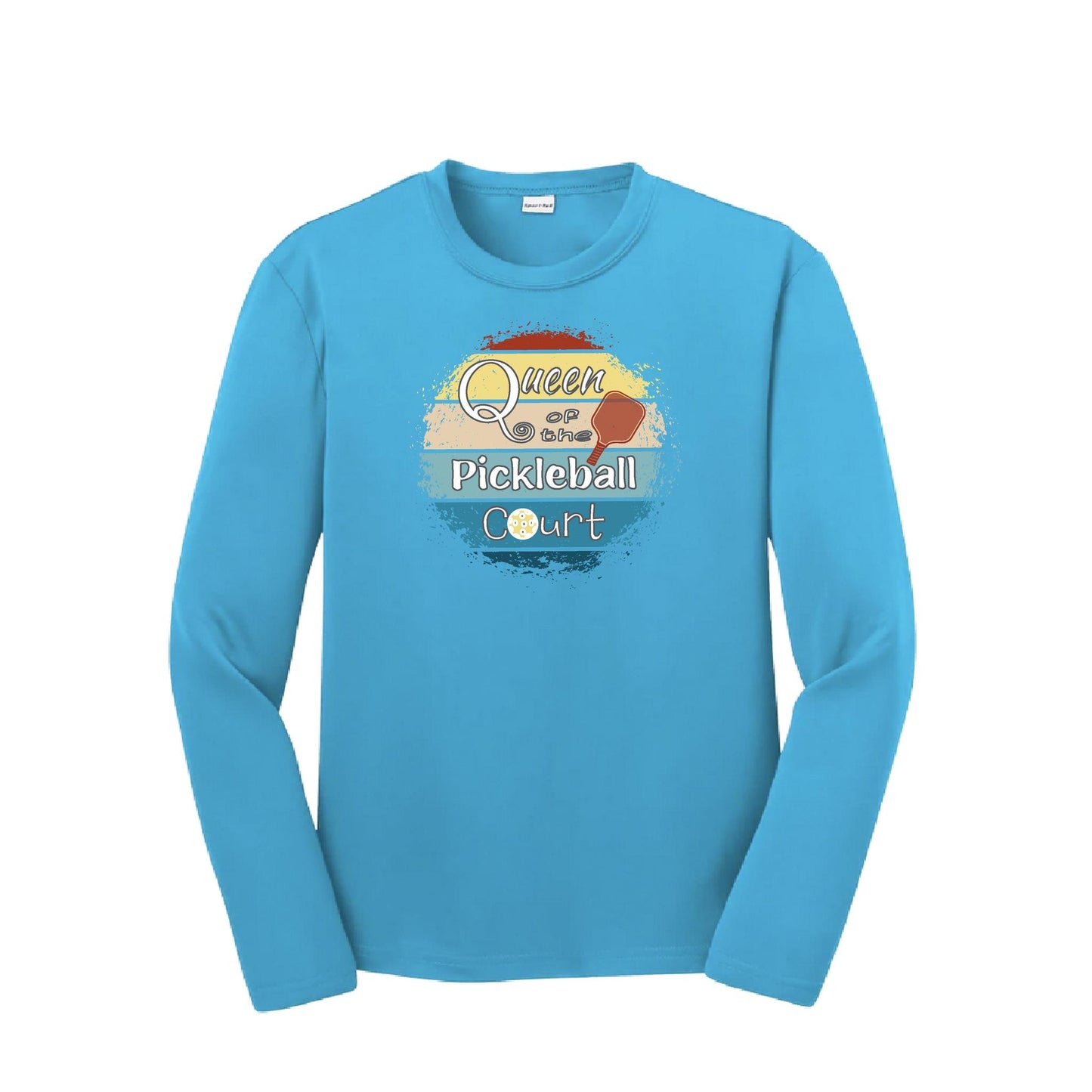 Queen of the Pickleball Court | Youth Long Sleeve Pickleball T-Shirts | 100% Polyester