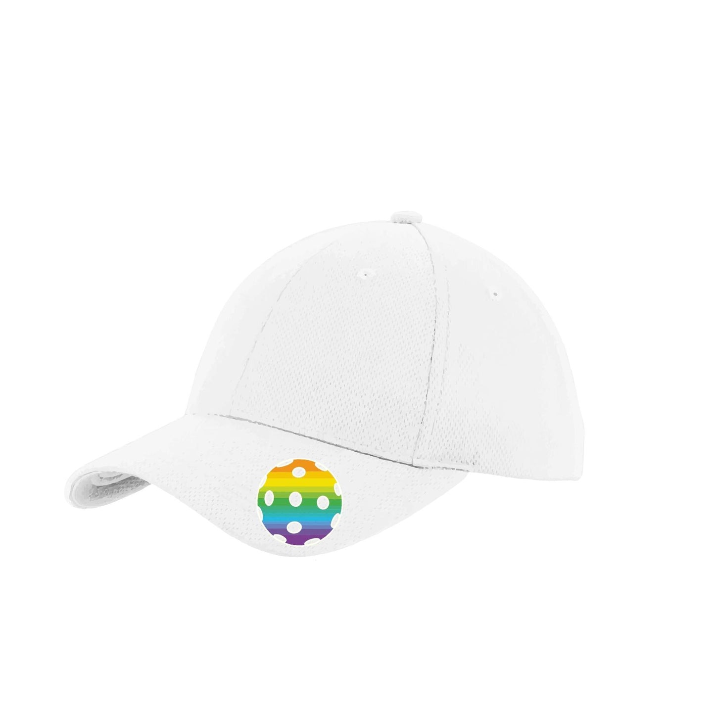 Rainbow Pickleball (Customizable) | Pickleball Hat | Moisture-Wicking 100% Polyester