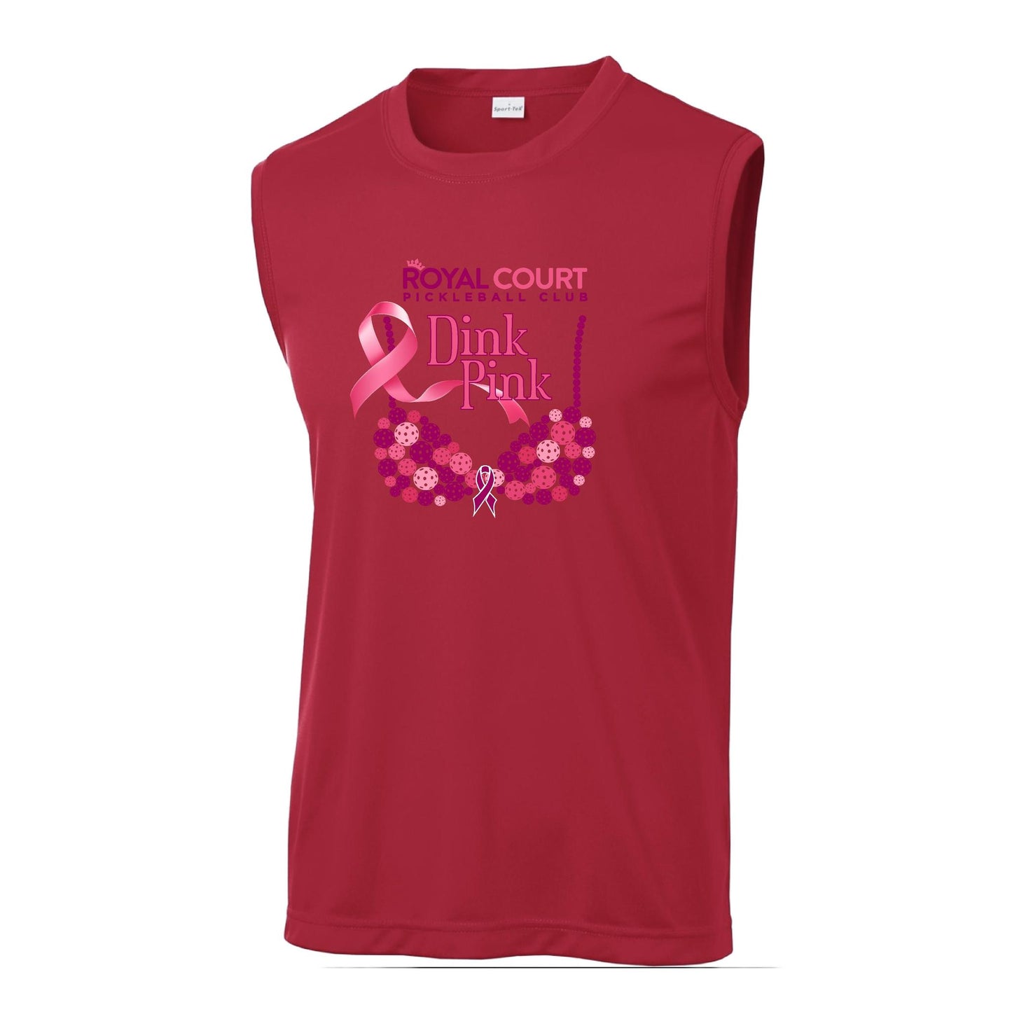 Royal Court Dink Pink | Men's Sleeveless Athletic Performance T-Shirt | 100% Polyester