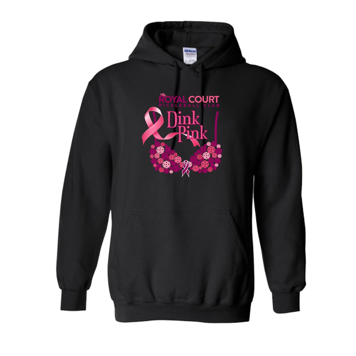Royal Court Dink Pink | Unisex Hoodie Athletic Sweatshirt | 50% Cotton/50% Polyester