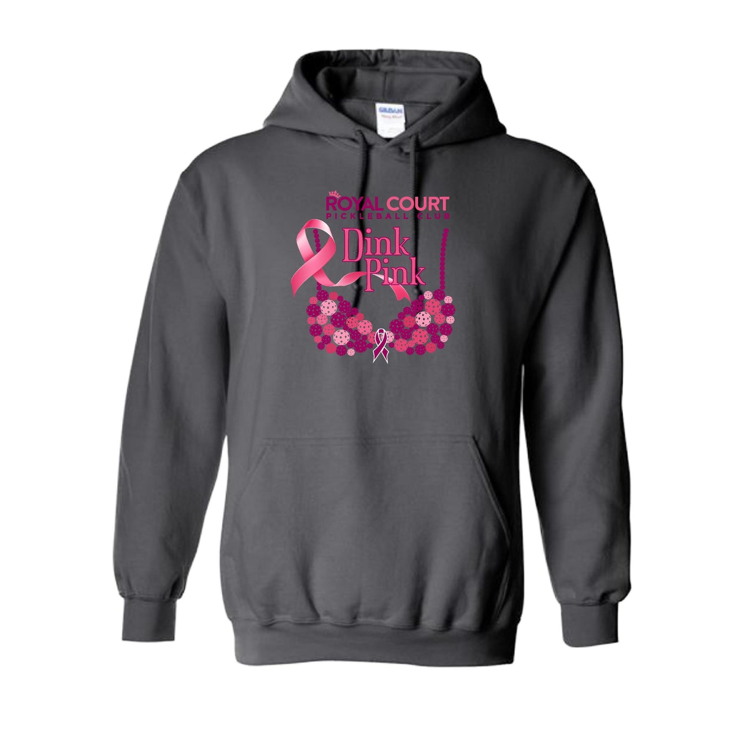 Royal Court Dink Pink | Unisex Hoodie Athletic Sweatshirt | 50% Cotton/50% Polyester