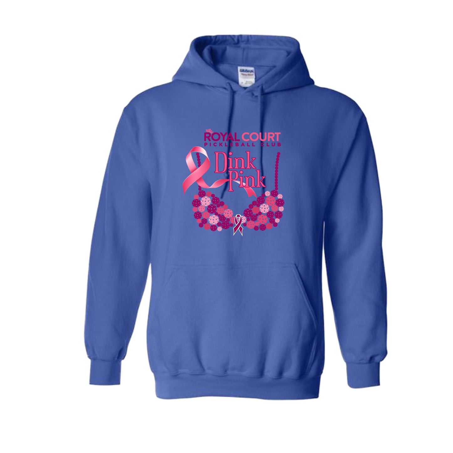 Royal Court Dink Pink | Unisex Hoodie Athletic Sweatshirt | 50% Cotton/50% Polyester
