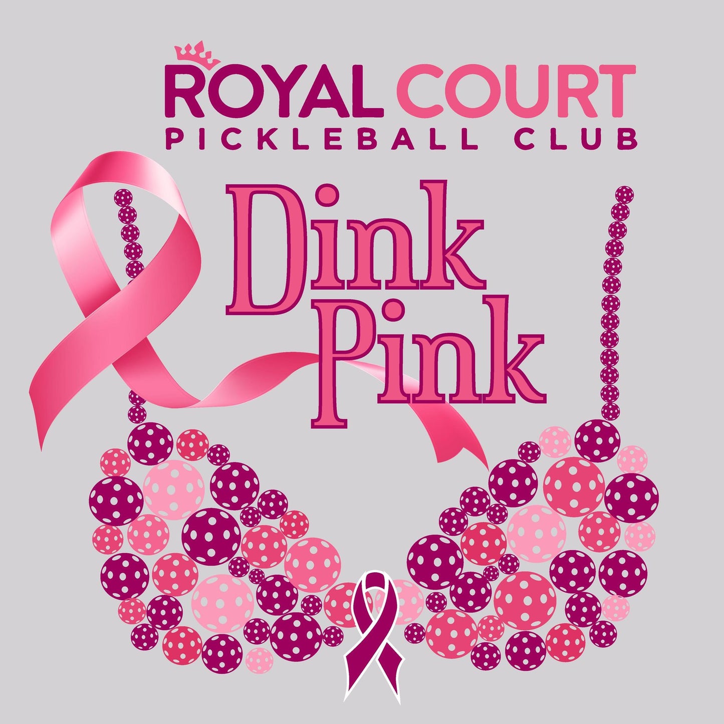 Royal Court Dink Pink | Women's 1/4 Zip Pickleball Performance Pullover Shirt | 100% Polyester