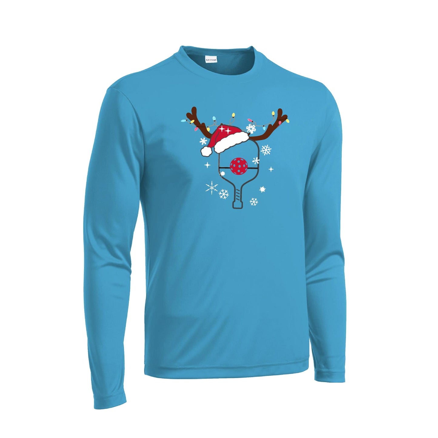 Rudolph The Pickling Reindeer Paddle | Men's Long Sleeve Athletic Performance T-Shirt | 100% Polyester