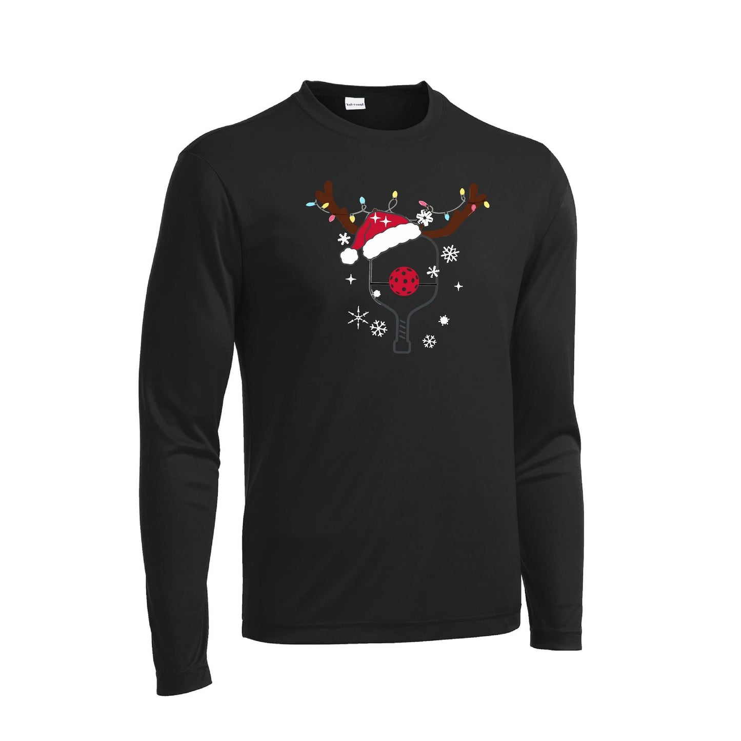 Rudolph The Pickling Reindeer Paddle | Men's Long Sleeve Athletic Performance T-Shirt | 100% Polyester