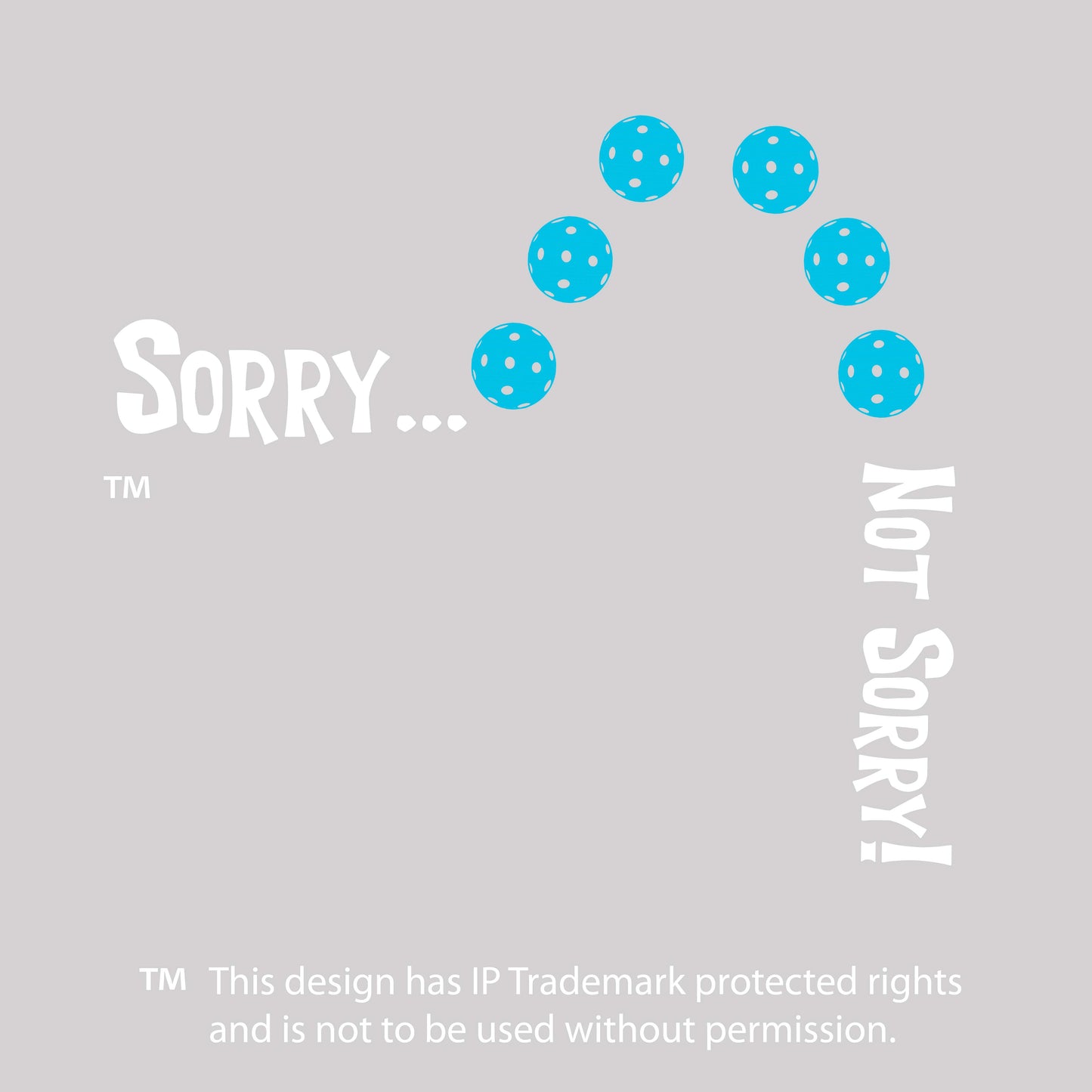 Sorry Not Sorry (Customizable 10 Pickleball Colors) | Men's 1/4 Zip Long Sleeve Pullover Athletic Performance Shirt | 100% Polyester