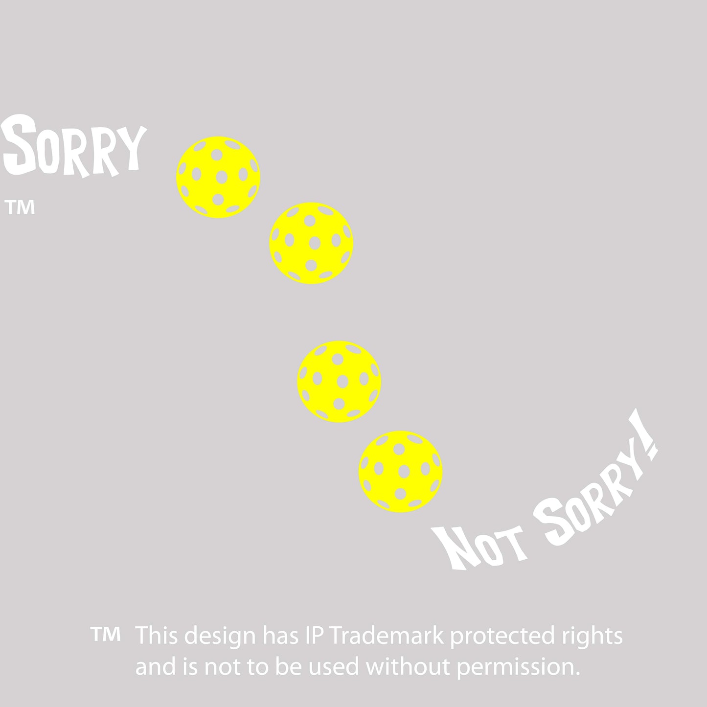 Sorry Not Sorry (Customizable 10 Pickleball Colors) | Pickleball Dimensional Cosmetic Pouch Bag | Small Size Court Dimensional Bag