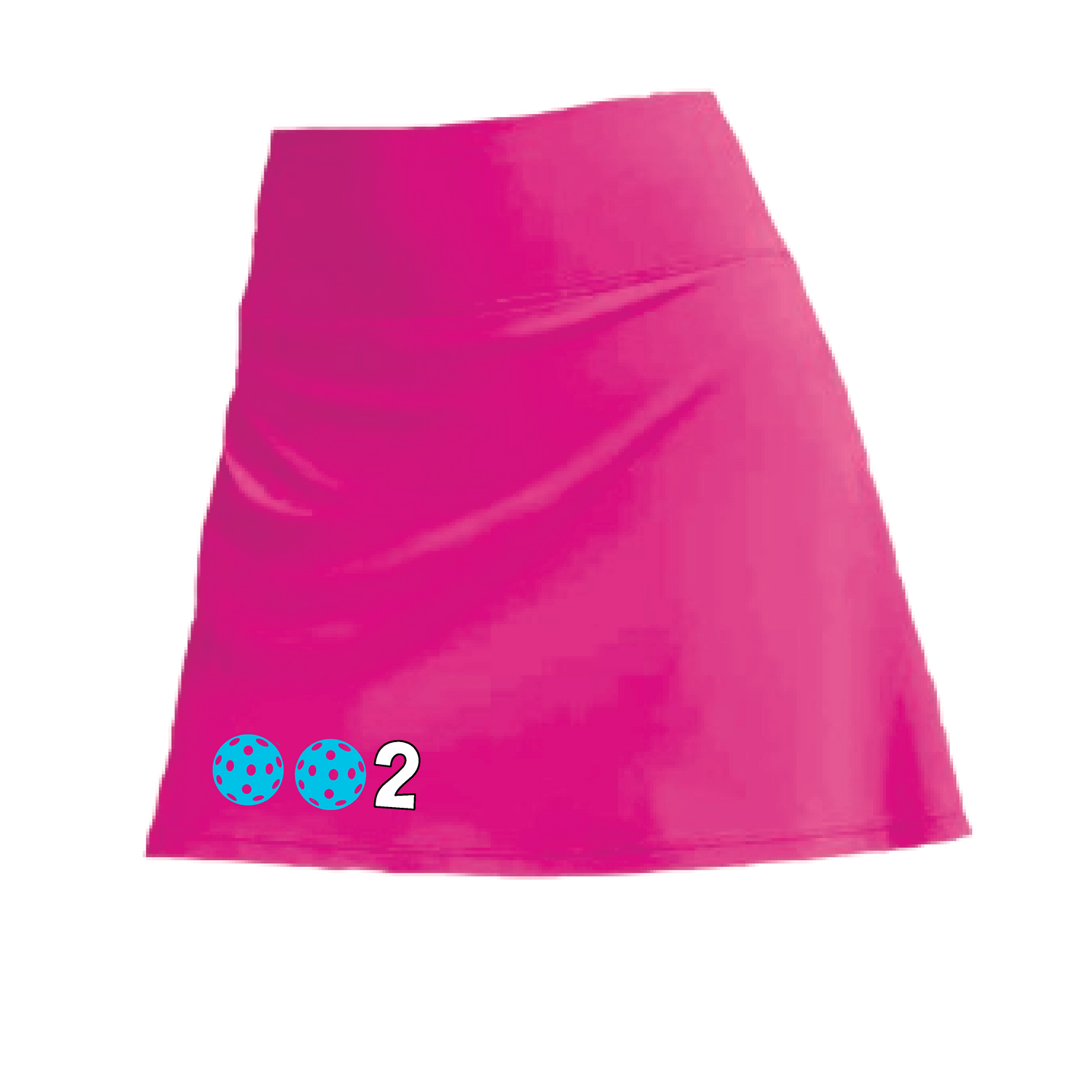 002 With Pickleballs (Colors Cyan, Purple, Orange, Red, Rainbow) | Women's Pickleball Skort