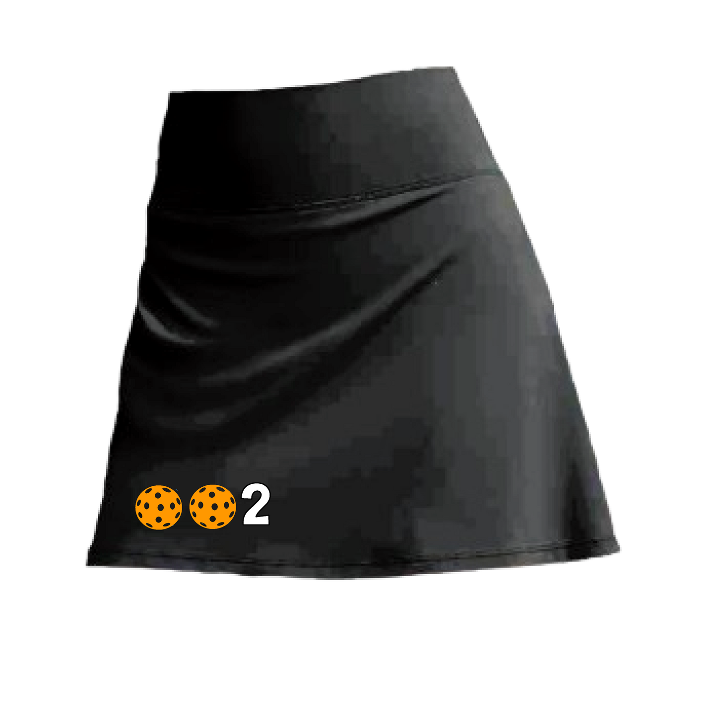 002 With Pickleballs (Colors Cyan, Purple, Orange, Red, Rainbow) | Women's Pickleball Skort