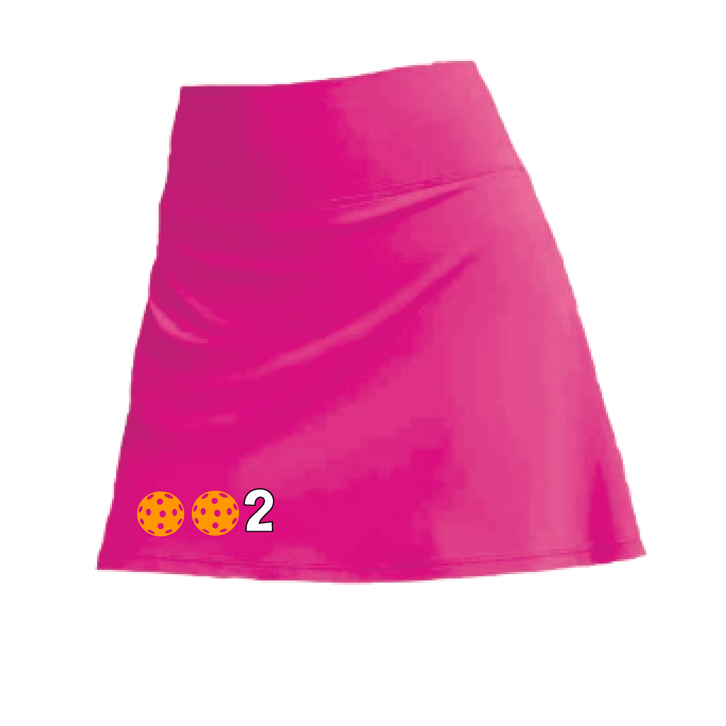 002 With Pickleballs (Colors Cyan, Purple, Orange, Red, Rainbow) | Women's Pickleball Skort