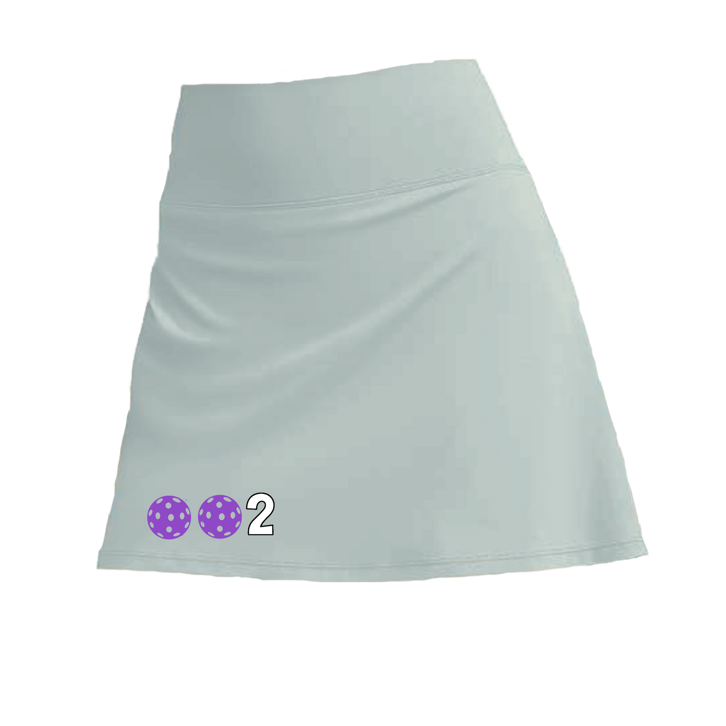 002 With Pickleballs (Colors Cyan, Purple, Orange, Red, Rainbow) | Women's Pickleball Skort