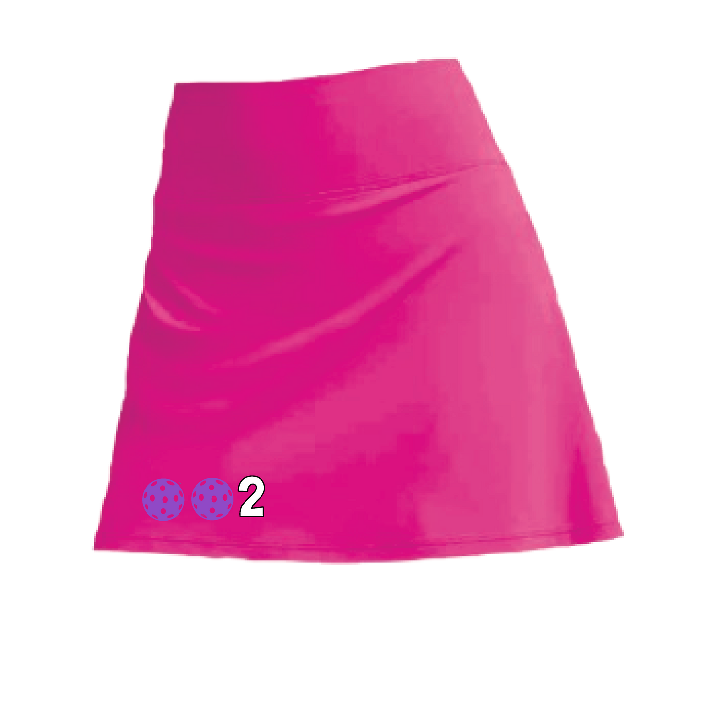002 With Pickleballs (Colors Cyan, Purple, Orange, Red, Rainbow) | Women's Pickleball Skort