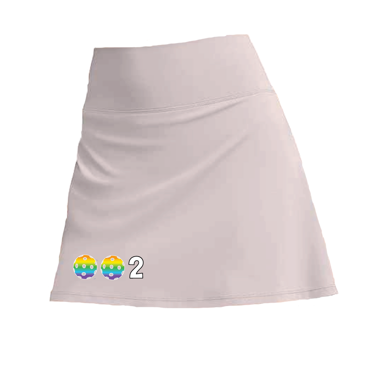 002 With Pickleballs (Colors Cyan, Purple, Orange, Red, Rainbow) | Women's Pickleball Skort