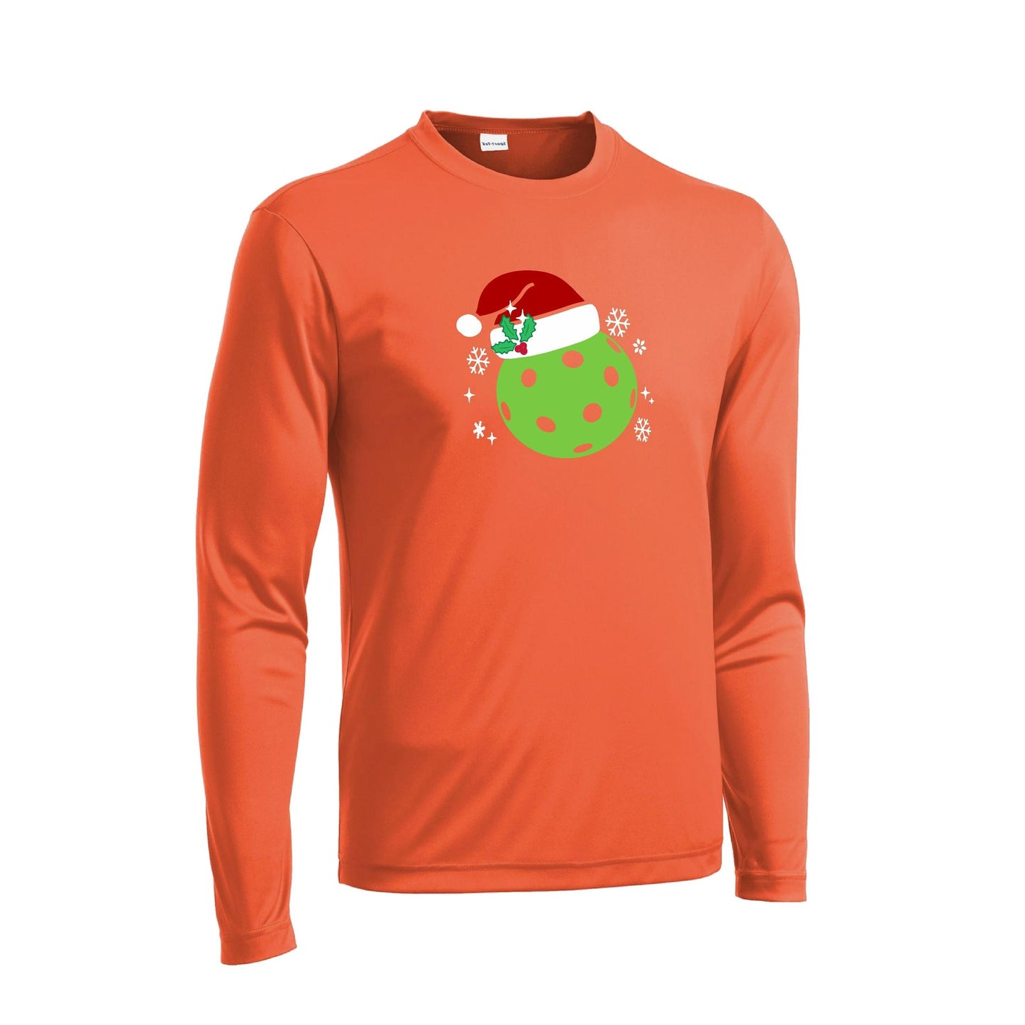Santa Hat | Men's Long Sleeve Athletic Performance T-Shirt | 100% Polyester