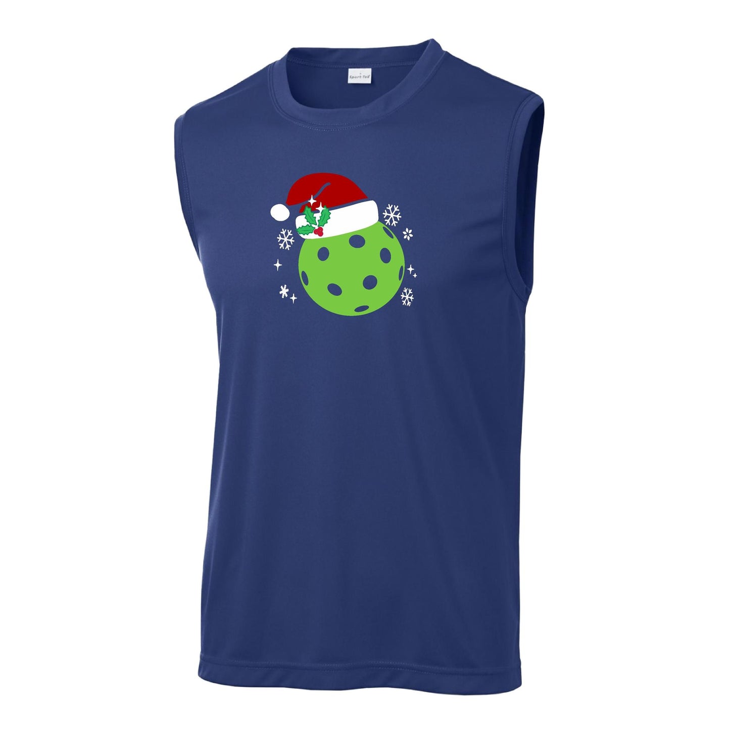 Santa Hat | Men's Sleeveless Athletic Performance T-Shirt | 100% Polyester