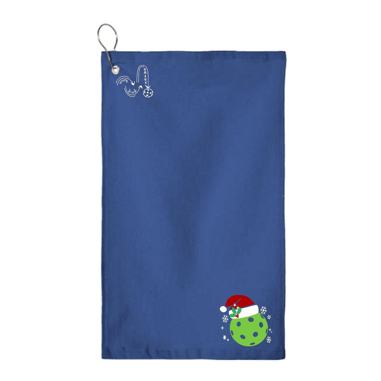 Santa Hat | Pickleball Court Towels | Grommeted 100% Cotton Terry Velour