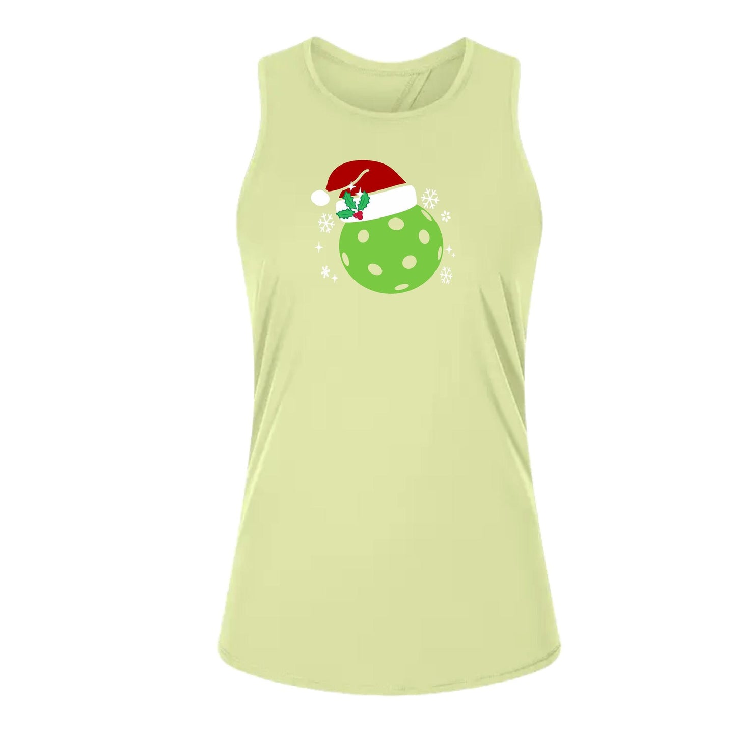 Santa Hat | Women's Split Back or Tied Back Pickleball Performance Tank | 80/20 Nylon Spandex Mix