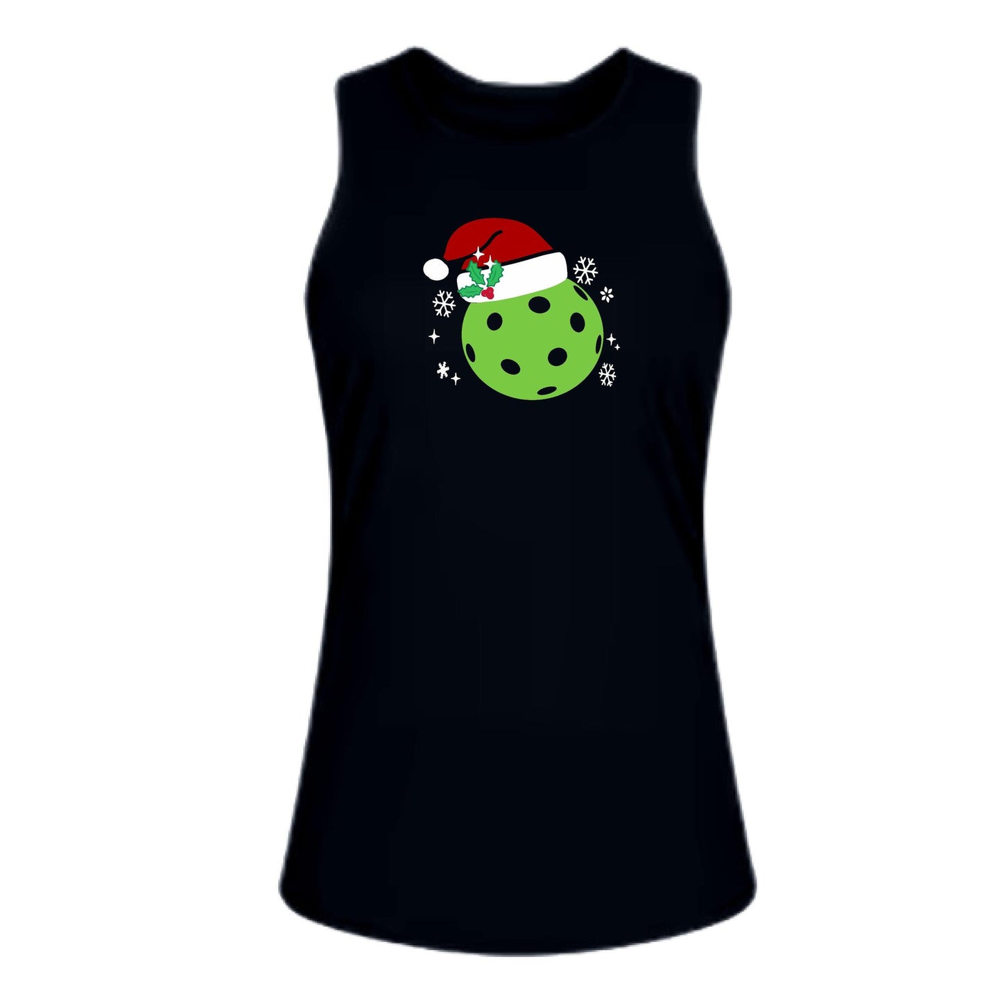 Santa Hat | Women's Split Back or Tied Back Pickleball Performance Tank | 80/20 Nylon Spandex Mix