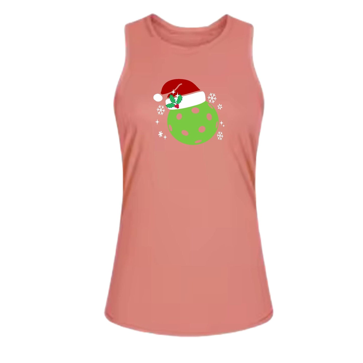 Santa Hat | Women's Split Back or Tied Back Pickleball Performance Tank | 80/20 Nylon Spandex Mix