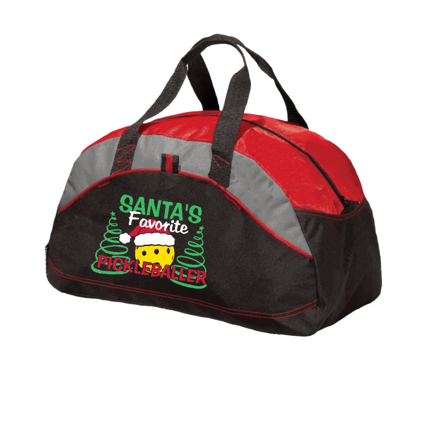 Santa's Favorite Pickleballer | Pickleball Sports Duffel | Medium Size Court Bag