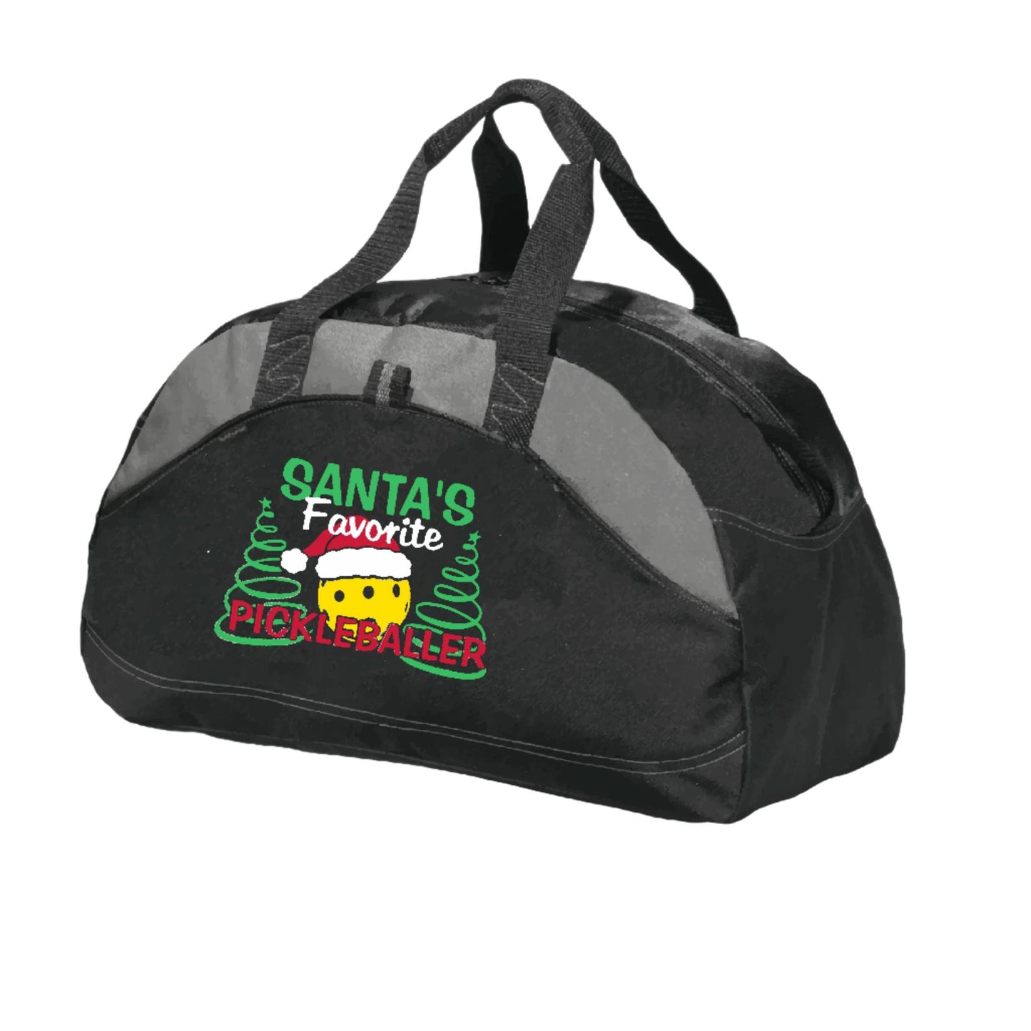 Santa's Favorite Pickleballer | Pickleball Sports Duffel | Medium Size Court Bag