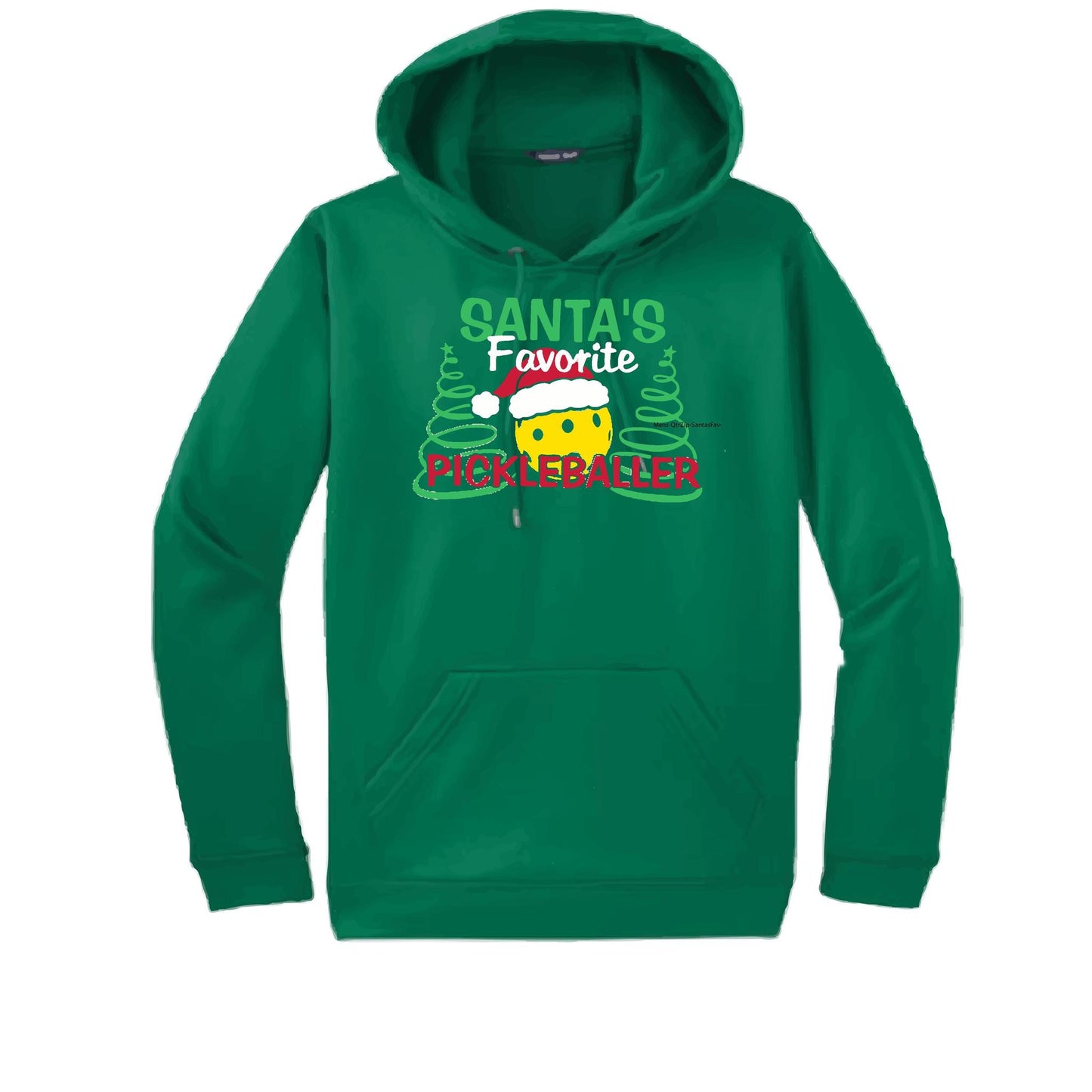 Santa's Favorite Pickleballer | Unisex Hoodie Athletic Sweatshirt | 50% Cotton/50% Polyester