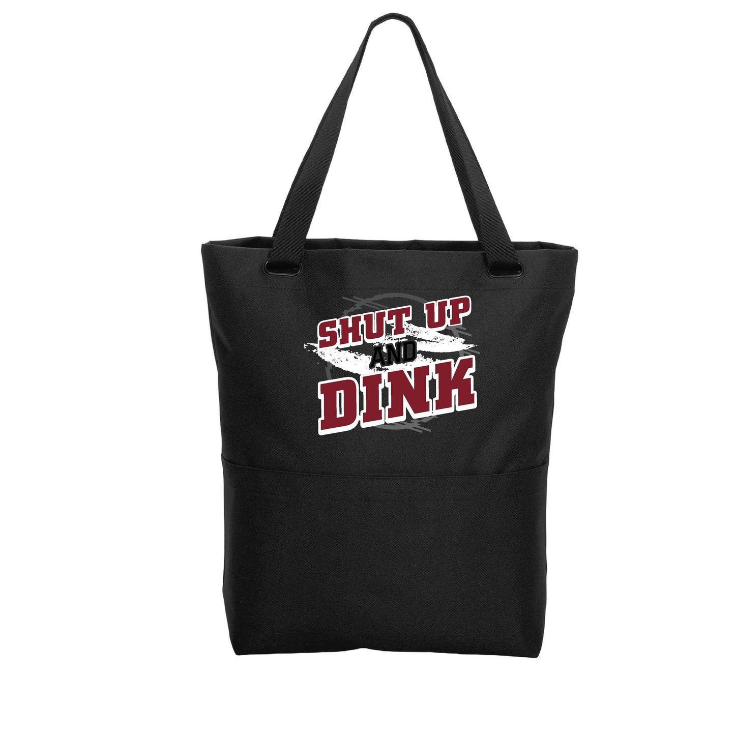 Shut Up And Dink | Pickleball Sports Convertible Tote Bag | Medium Size Court Tote Bag