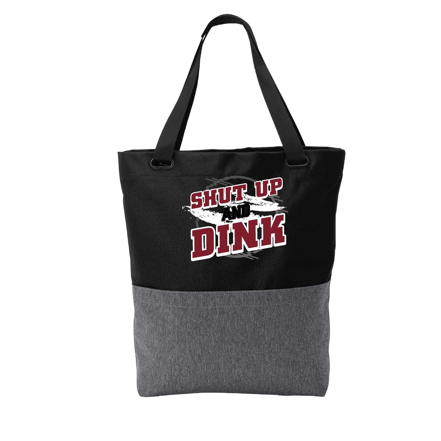 Shut Up And Dink | Pickleball Sports Convertible Tote Bag | Medium Size Court Tote Bag