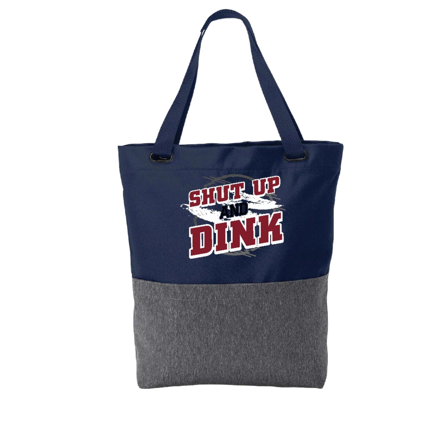 Shut Up And Dink | Pickleball Sports Convertible Tote Bag | Medium Size Court Tote Bag