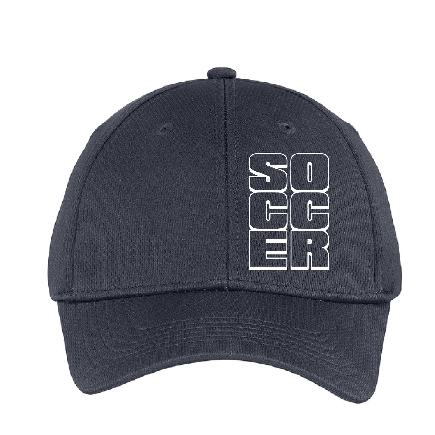Soccer Stacked | Soccer Hat | Moisture-Wicking 100% Polyester