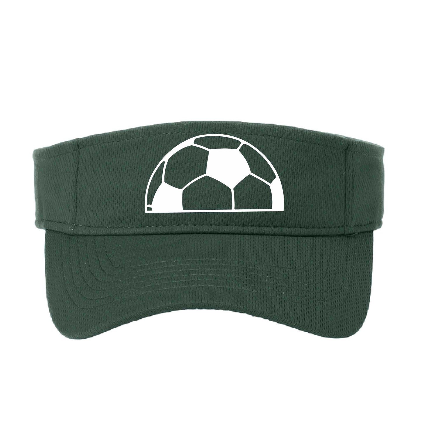 Half Soccer Ball | Baseball Visors | Moisture Wicking 100% Polyester