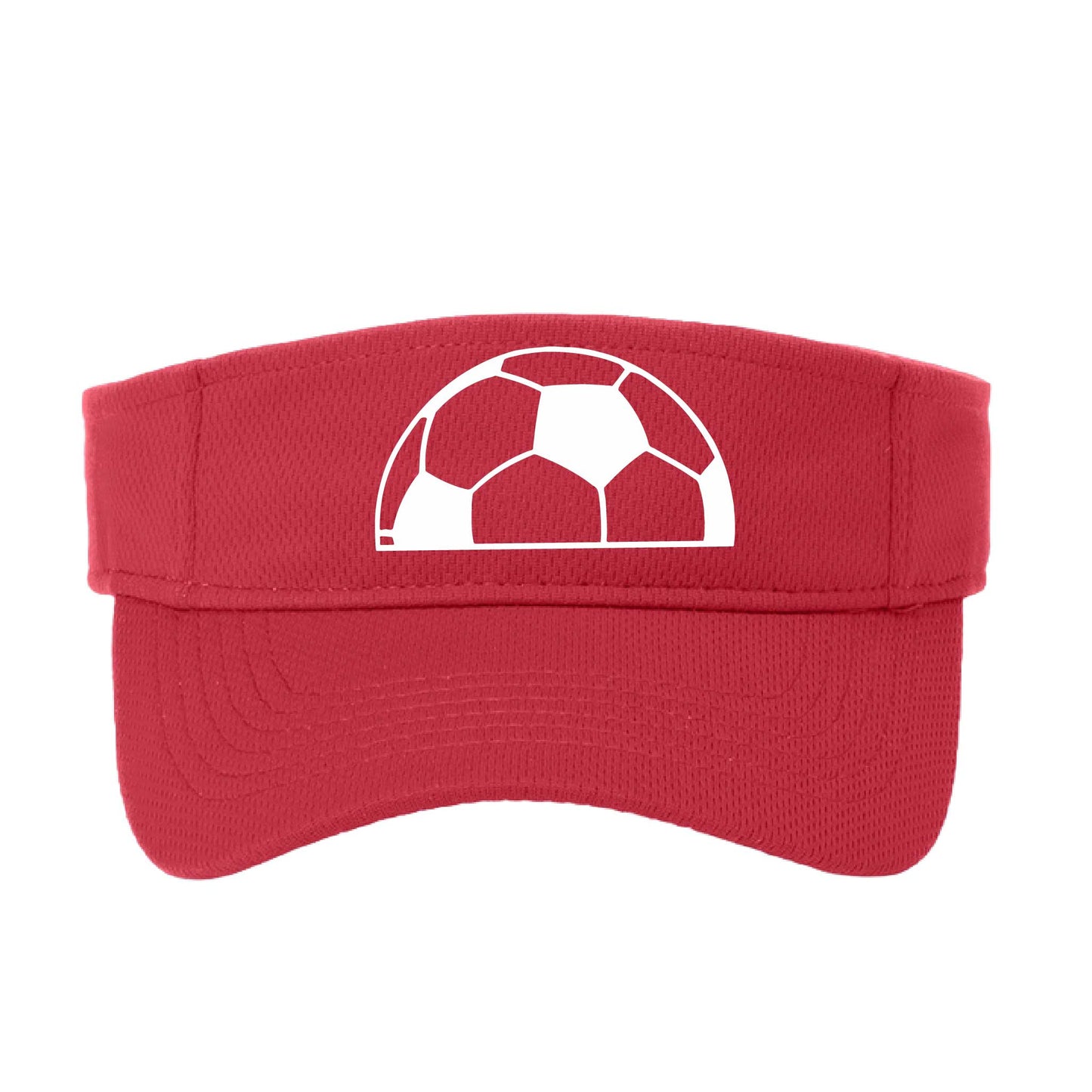 Half Soccer Ball | Baseball Visors | Moisture Wicking 100% Polyester