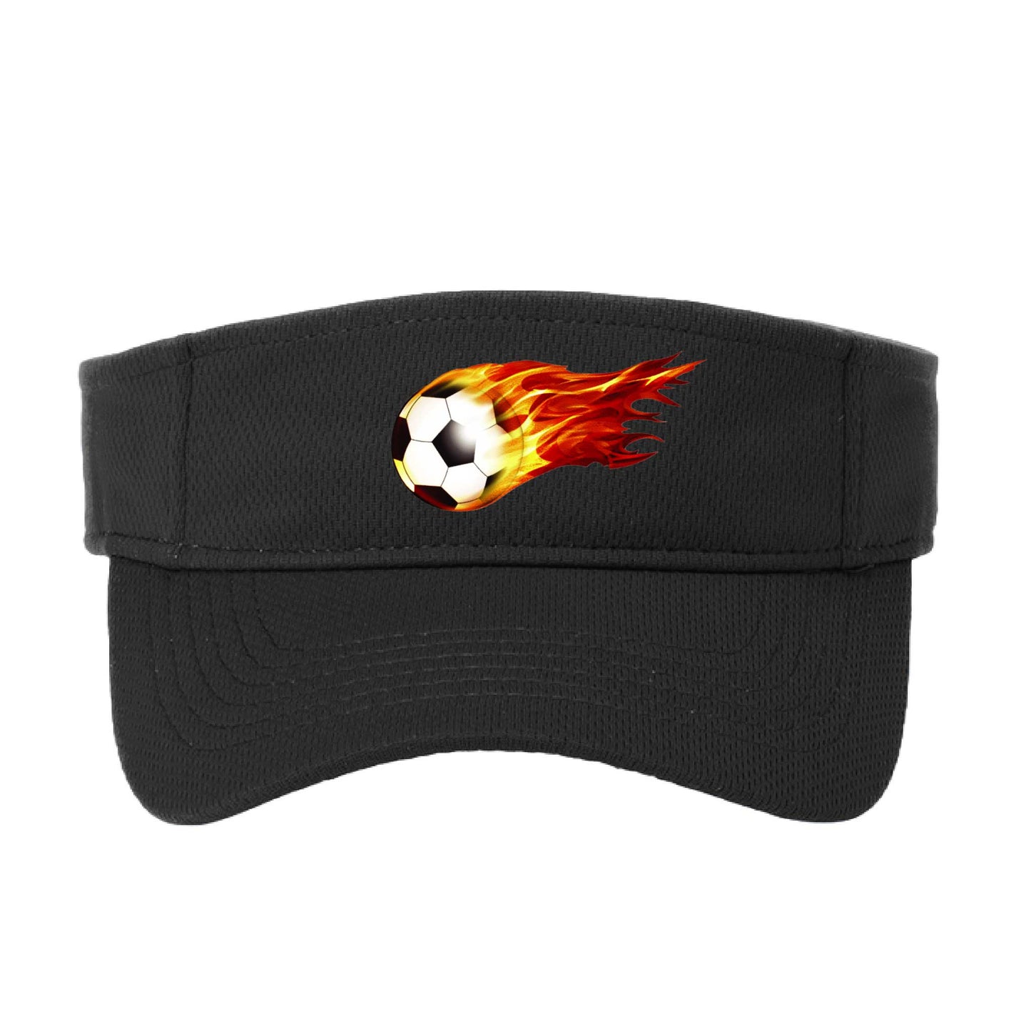 On Fire Soccer Ball | Soccer Visors | Moisture Wicking 100% Polyester