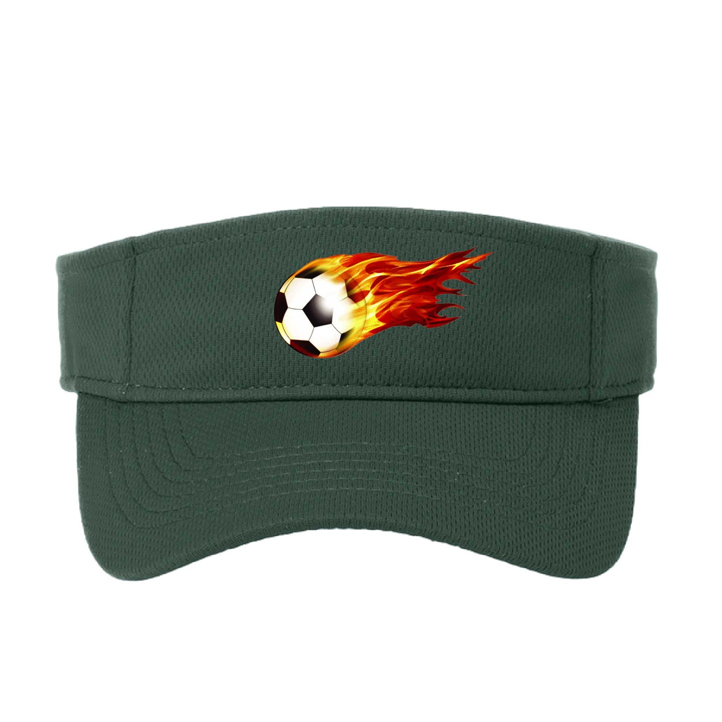 On Fire Soccer Ball | Soccer Visors | Moisture Wicking 100% Polyester