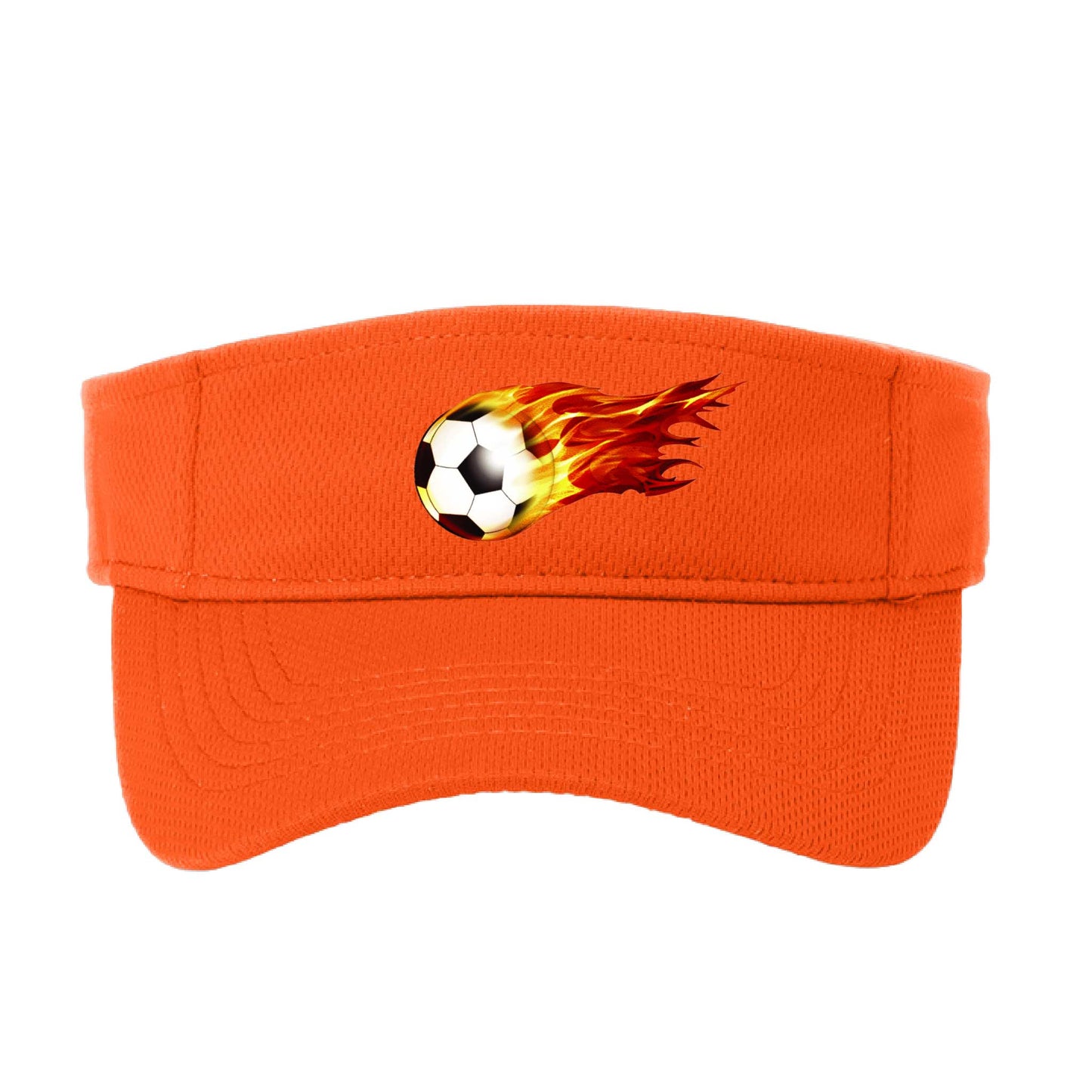 On Fire Soccer Ball | Soccer Visors | Moisture Wicking 100% Polyester