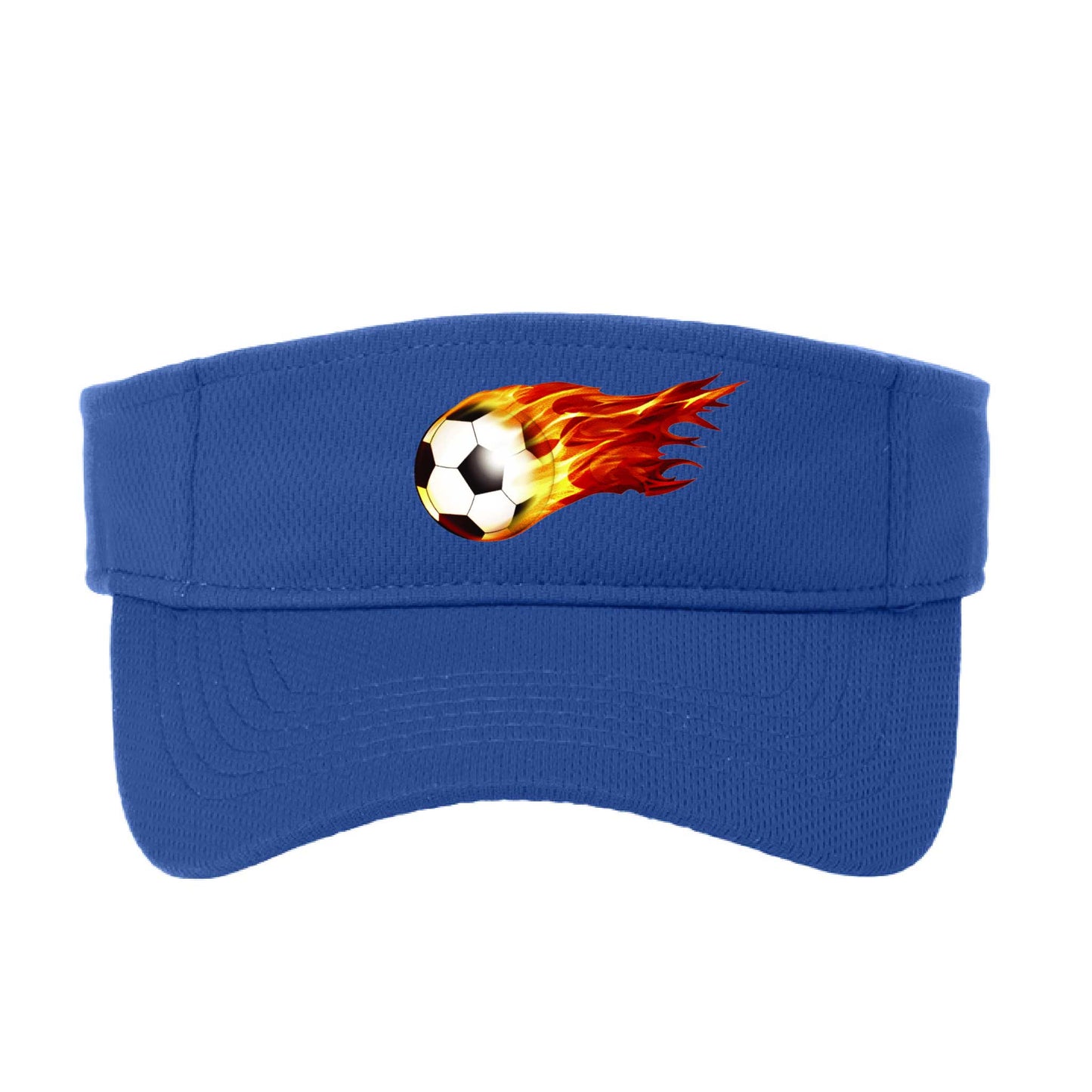 On Fire Soccer Ball | Soccer Visors | Moisture Wicking 100% Polyester