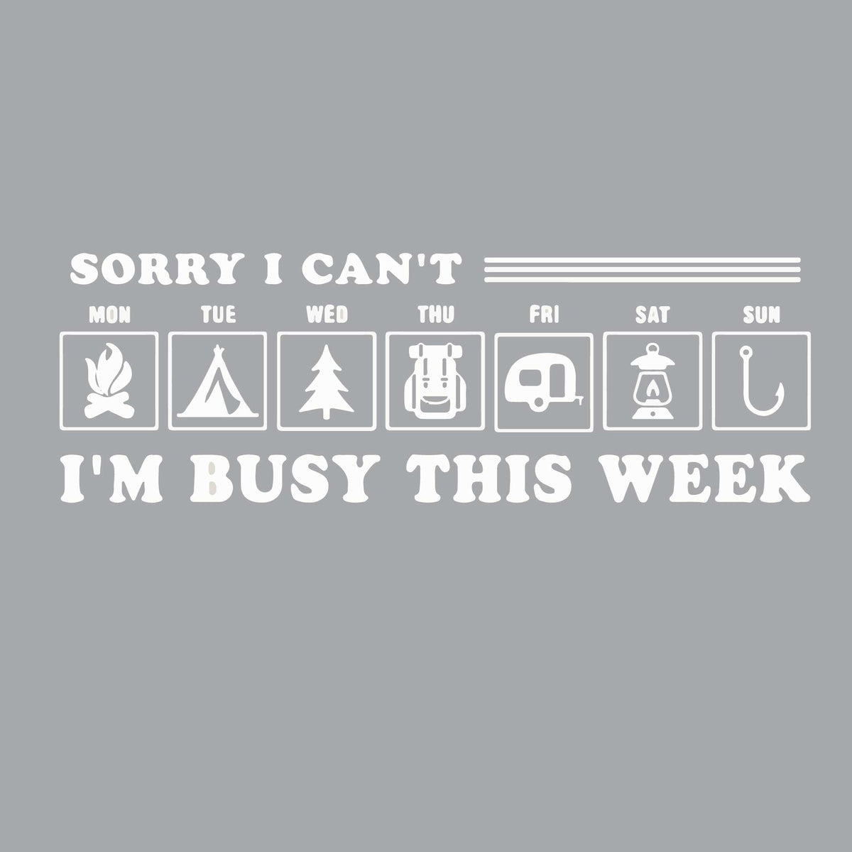 Sorry I Can't I'm Busy This Week | Women’s Long Sleeve V-Neck Camping T-Shirt | 100% Polyester