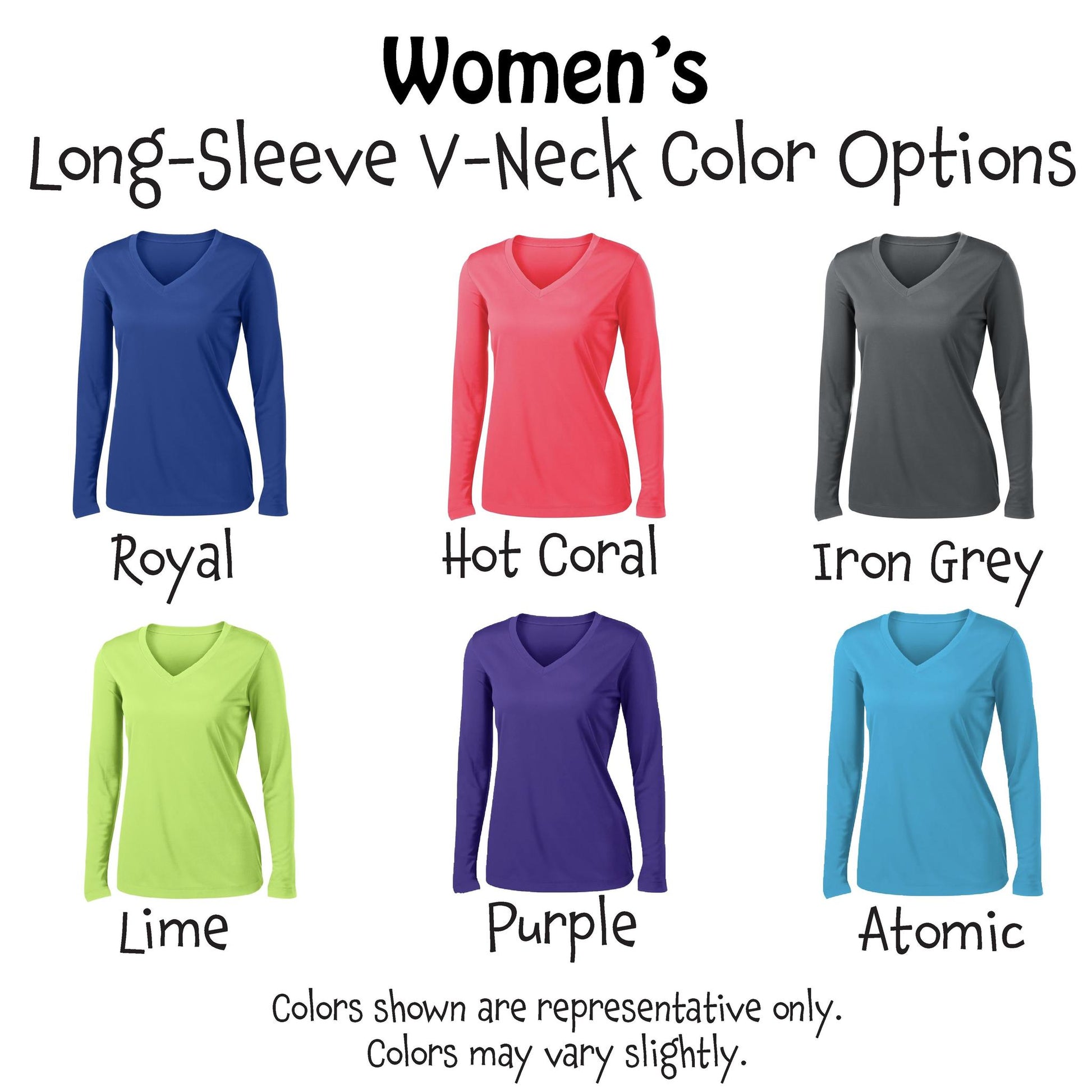 Sorry Not Sorry (Pickleballs Cyan Green Orange) | Women’s Long Sleeve V-Neck Pickleball Performance T-Shirt | 100% Polyester