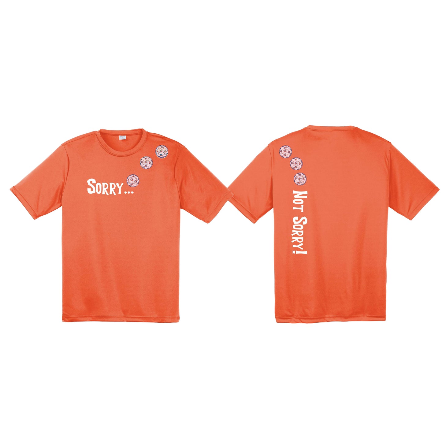Sorry Not Sorry (Pickleballs With Stars) | Men's Short Sleeve Athletic Shirt | 100% Polyester