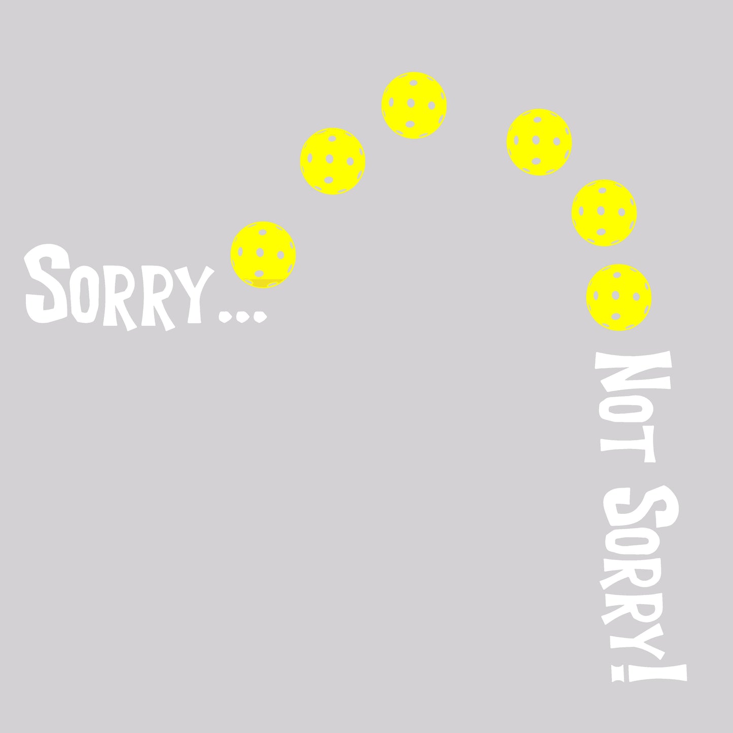 Sorry Not Sorry (Pickleballs With Stars) | Men's Short Sleeve Athletic Shirt | 100% Polyester