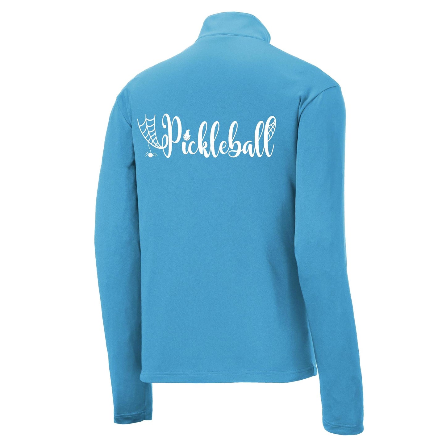 Spider Pickleball | Men's 1/4 Zip Long Sleeve Pullover Athletic Performance Shirt | 100% Polyester