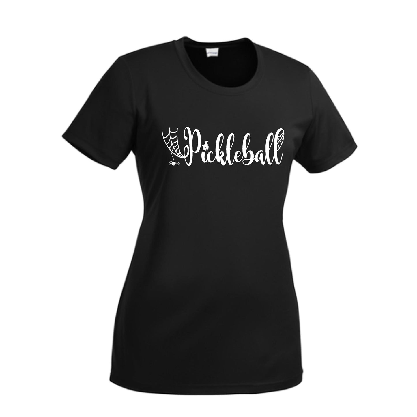 Spider Pickleball | Women’s Short Sleeve Crewneck Pickleball Performance T-Shirts | 100% Polyester