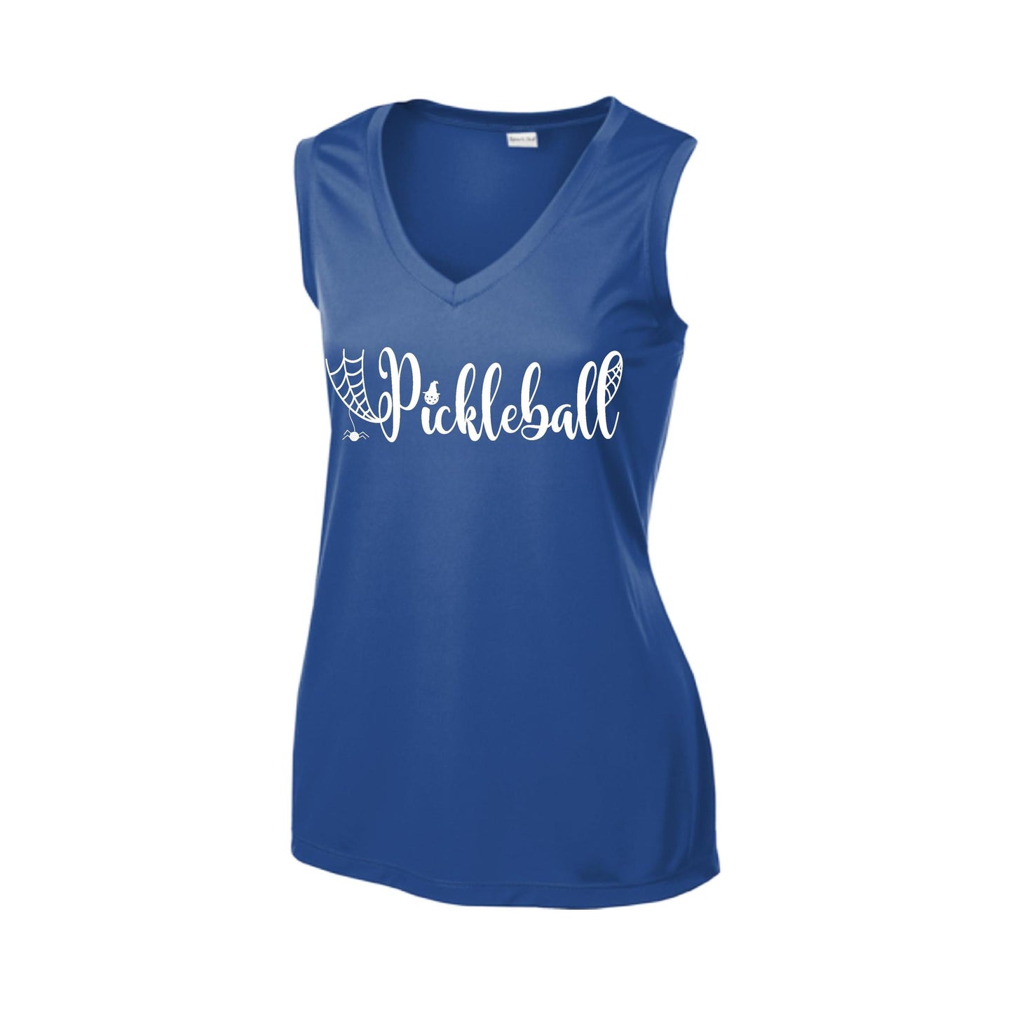 Spider Pickleball | Women’s Sleeveless Pickleball Performance T-Shirt | 100% Polyester
