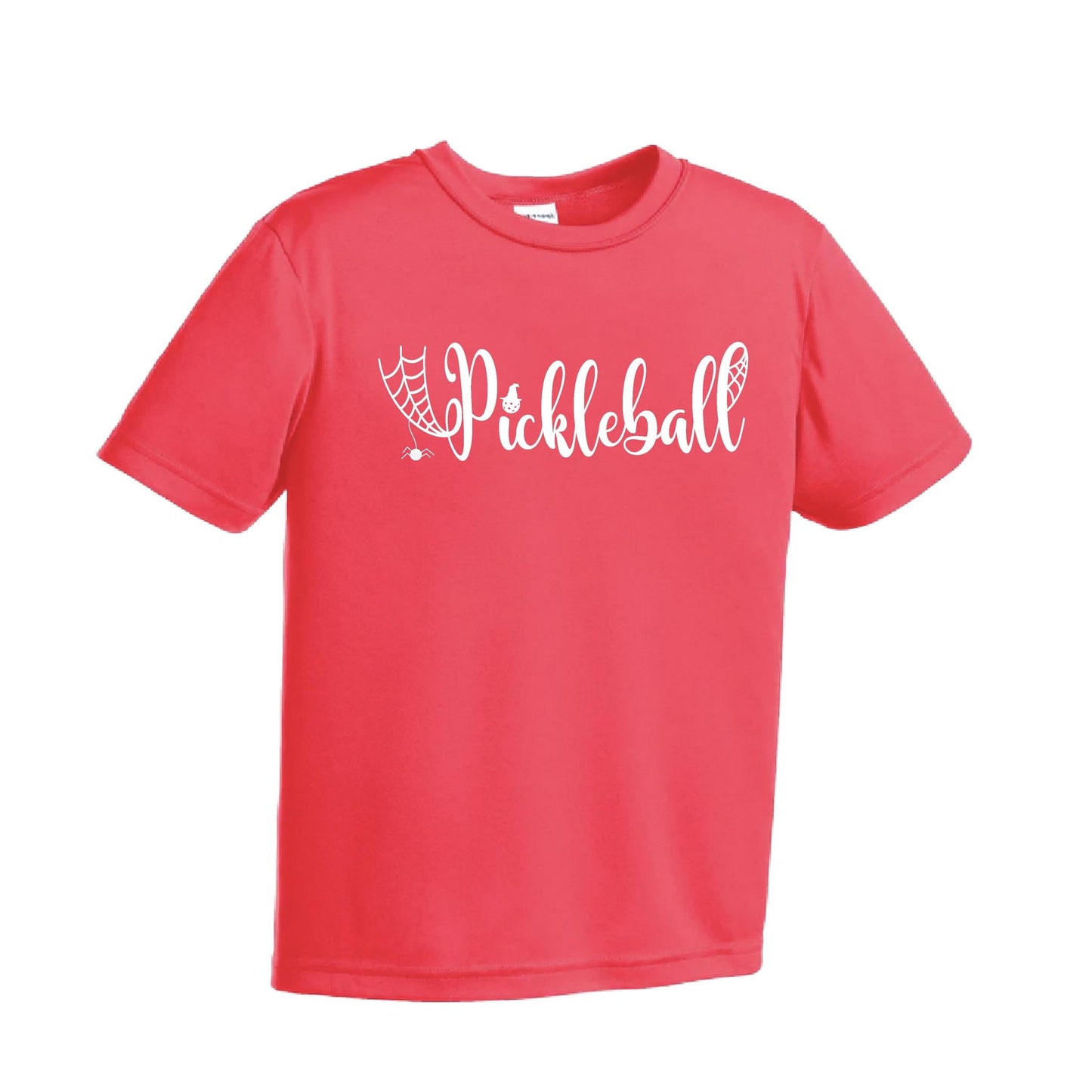 Spider Pickleball | Youth Short Sleeve Pickleball Performance T-Shirts | 100% Polyester